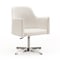 Manhattan Comfort Pelo Adjustable Height Swivel Accent Chair in White and Polished Chrome, PK2 2-AC030-WH - alternate 3